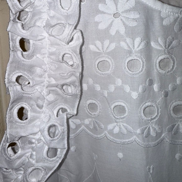 White NWT Kate Spade Eyelet Dress 10 - Picture 4 of 6